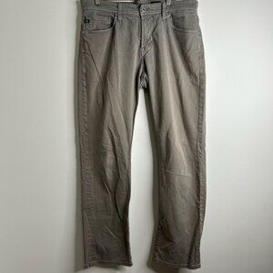 AG Adriano Goldschmied Pants Mens 36x32 Gray 5 Pocket Stretch Straight Leg